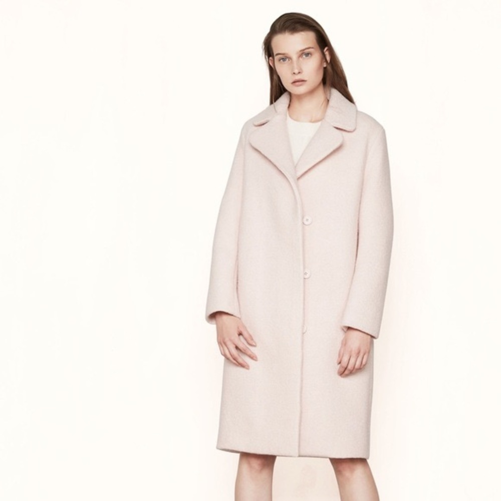 Maje Gymon Wool Coat in Rose Sz S